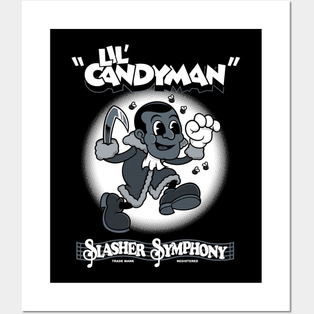 Lil' Candy  - Creepy Cute Candyman - Vintage Cartoon Horror Wall Art by Nemons